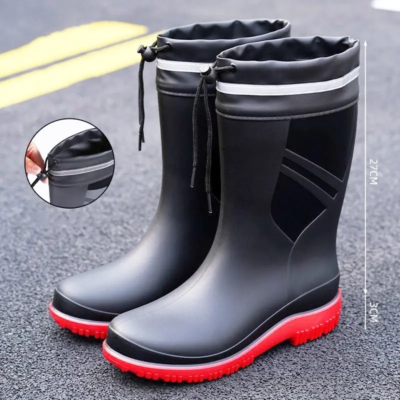 Fishing Waders - Fashion Men's Medium Tube Rain Boots