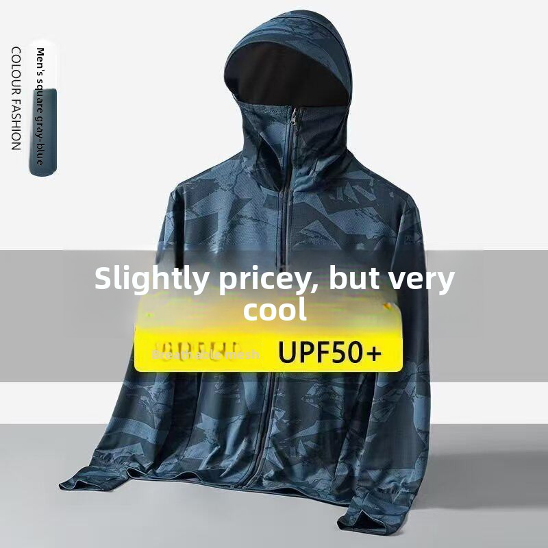 Fishing Hoodie - Men's Summer Thin Ice Silk Camouflage