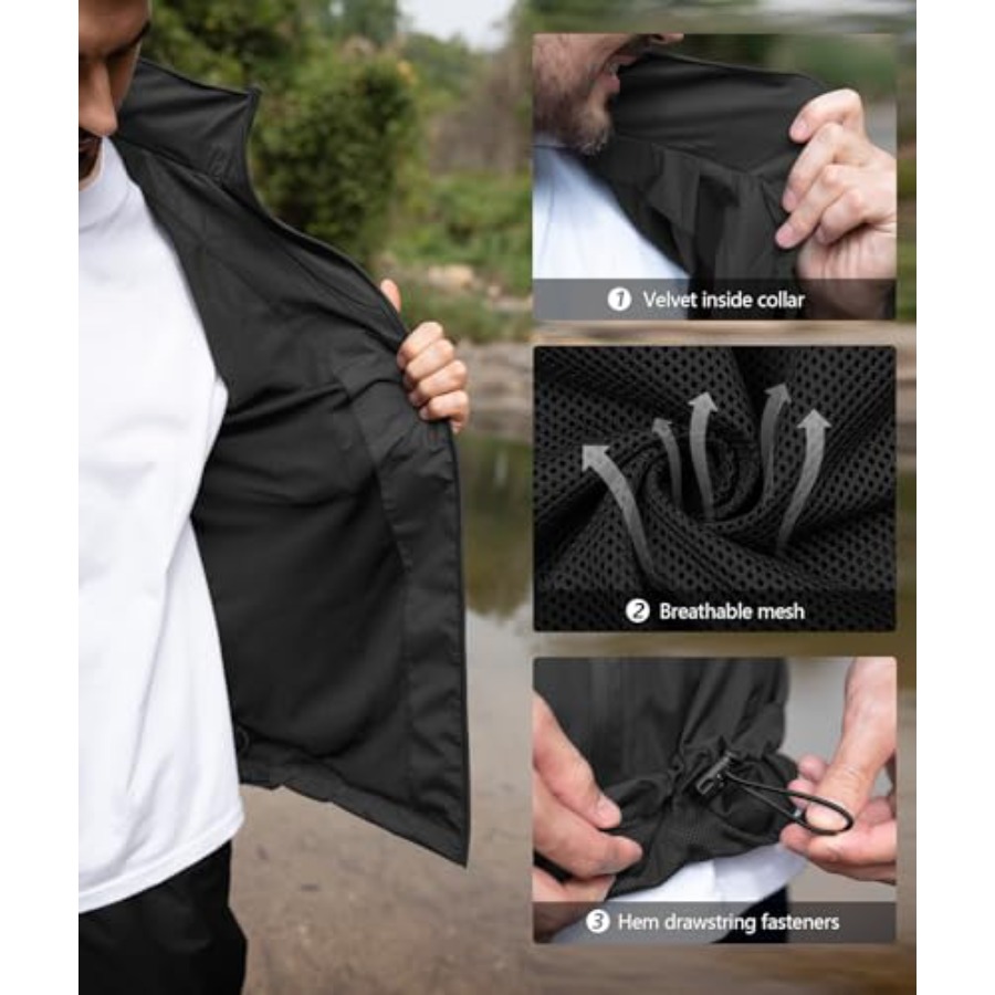 Men's Waterproof Golf Rain Sui - Fishing Rain Suit のレビューと価格