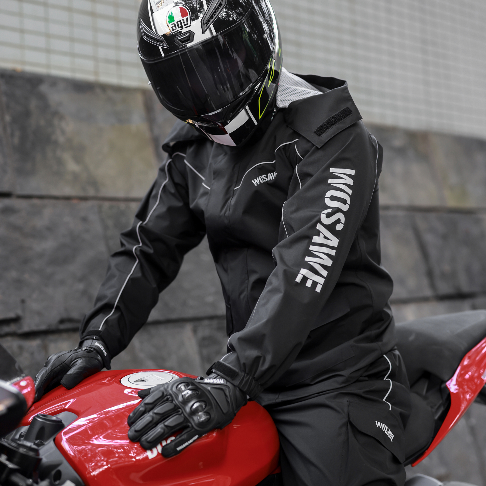 WOSAWE Motorcycle Raincoat Men - Fishing Rain Suit のレビューと価格