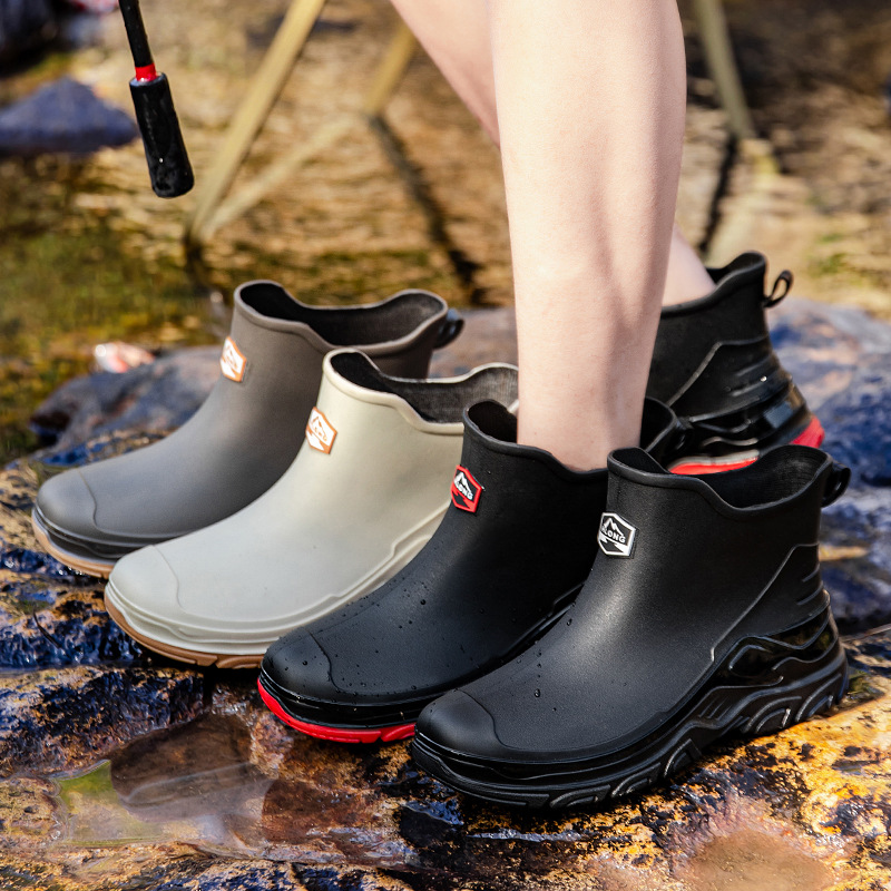 Short Rain Boots Men Fashionab - Fishing Boots のレビューと価格