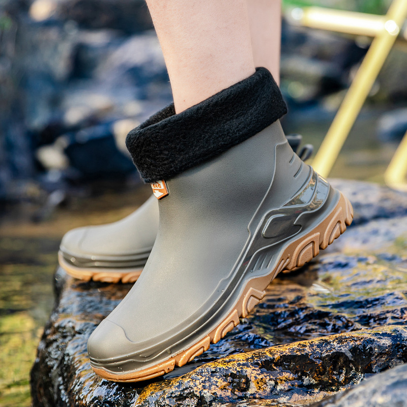 Short Rain Boots Men Fashionab - Fishing Boots のレビューと価格
