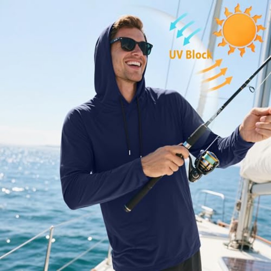 HovSiyla 5 Pack Men's Fishing  - Fishing Hoodie のレビューと価格