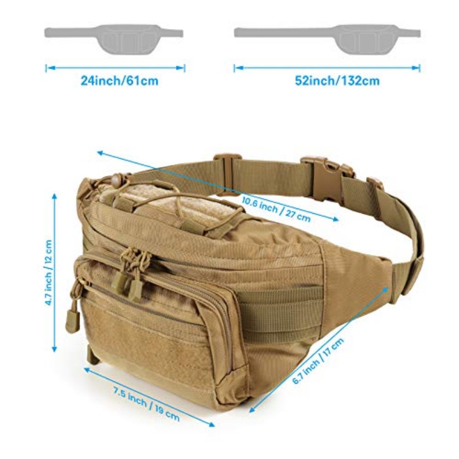 Tactical Fanny Pack, Military  - Fishing Belt のレビューと価格
