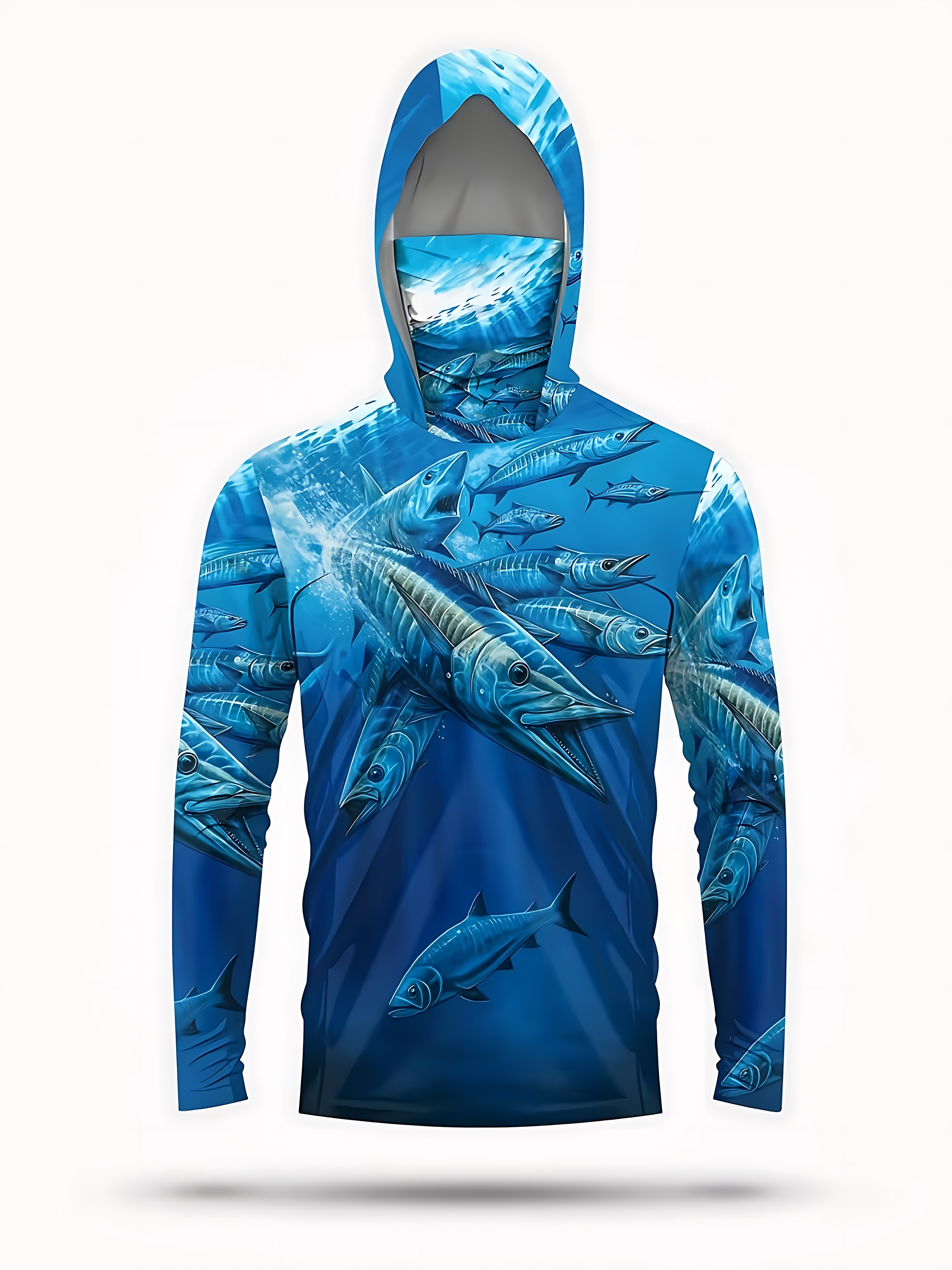 Fishing Shirt Hooded Men Fishi - Fishing Mask Sun Protection のレビューと価格