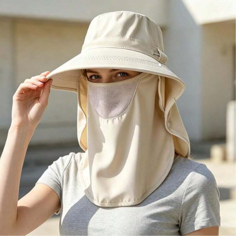 Women Wide Brim Sun Hat With F - Fishing Mask Sun Protection のレビューと価格