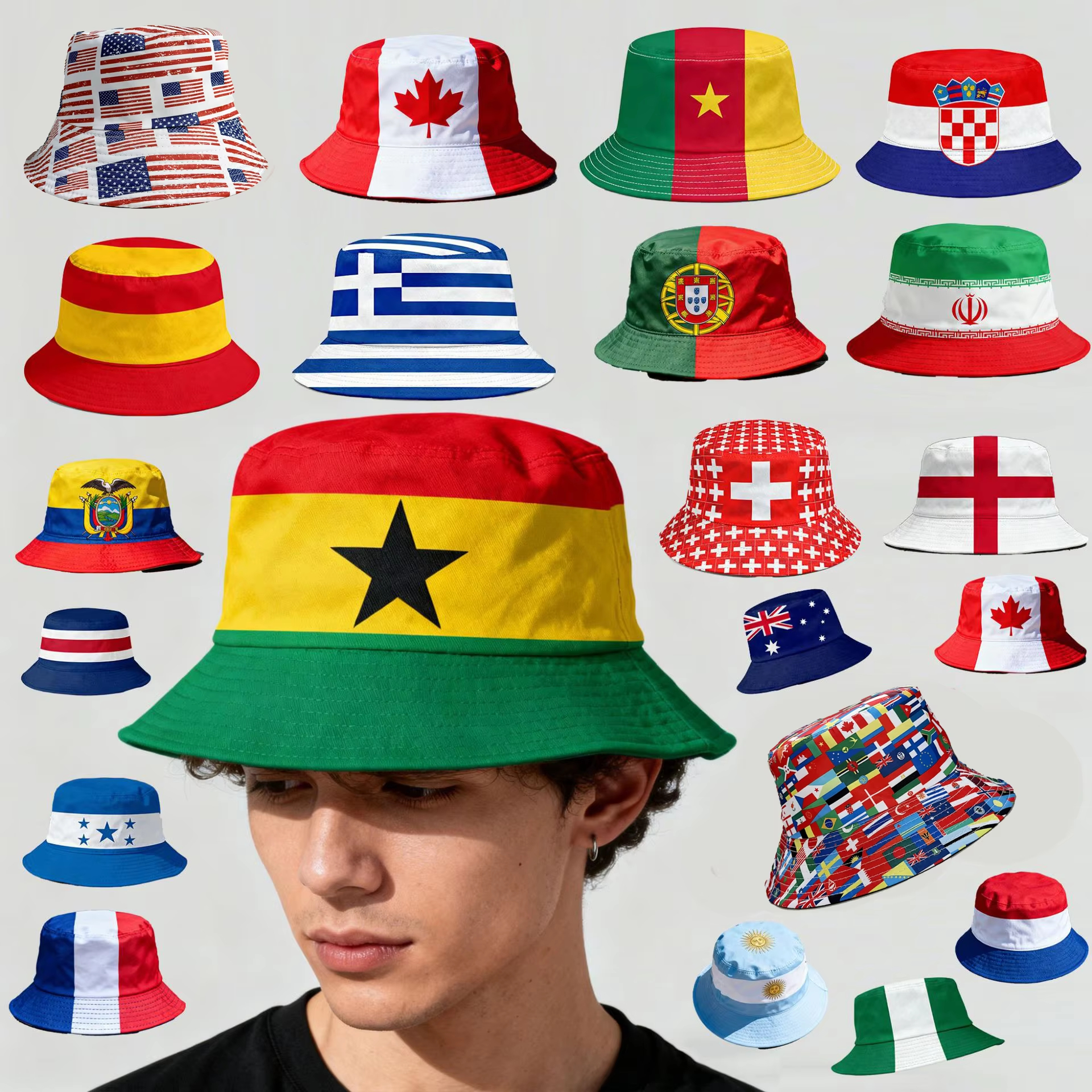 26 Countries National Flag Buc - Fishing Hat のレビューと価格
