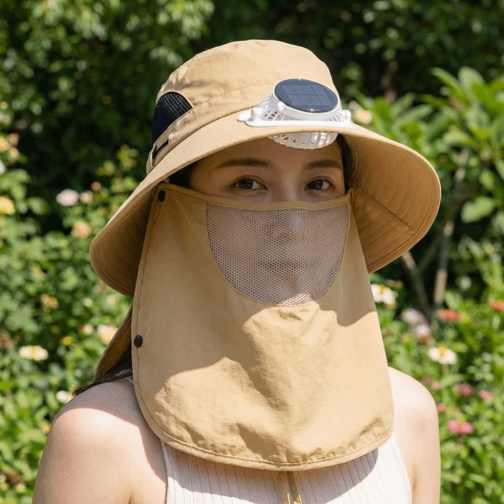 Portable Solar Rechargeable Fa - Fishing Hat のレビューと価格